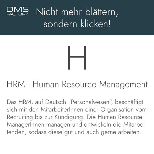 Glossar: HRM - Human Resource Management