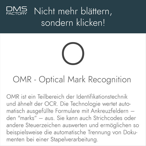 Glossar: OMR - Optical Mark Recognition