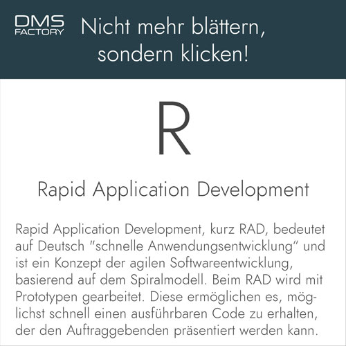 Glossar: Rapid Application Development RAD