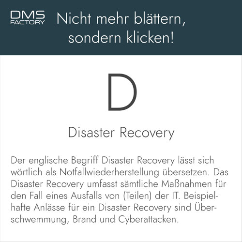 Disaster Recovery - Glossar