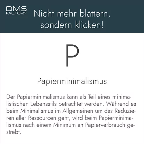 Glossar: Papierminimalismus