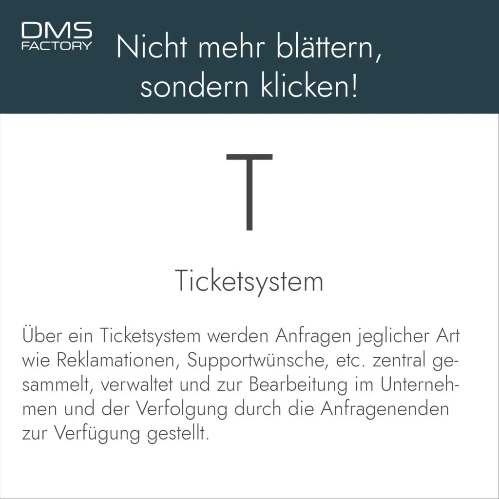 Glossar: Ticketsystem